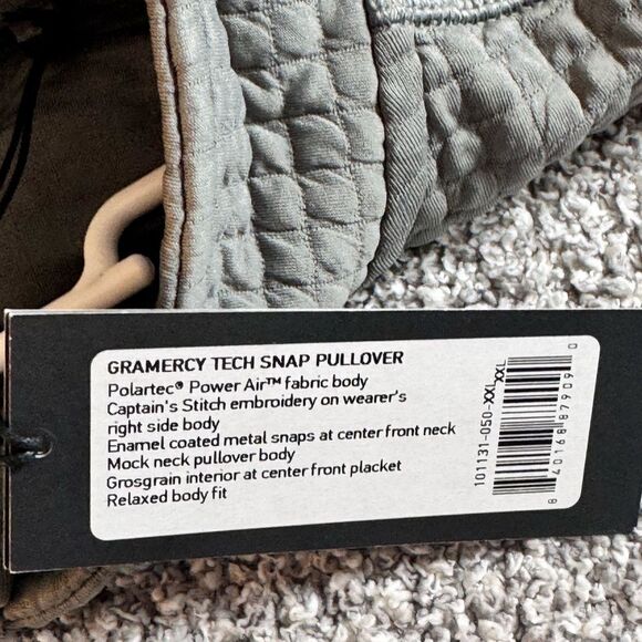 Rhone Pullover Mens Size XXL Gramercy Tech Snap Polartec Waffle Gray Quilted New - Picture 10 of 12